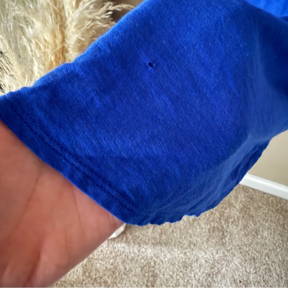 Express Racer Back Tank Dress High-Low Dress Mini Front Pocket Royal Blue Casual - Picture 4 of 5